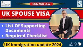 UK SPOUSE VISA: Required Documents Checklist I Important Update 2024 For Spouse Visa Applicants