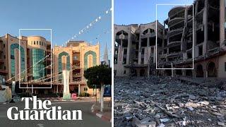 Gaza City before and after: footage shows destruction wreaked by war