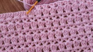 SUPER EASY Crochet Pattern for Beginners! Waistcoat AMAZING Crochet Stitch for Blankets and Blankets