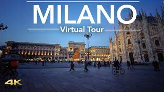 Walking in Milan Evening Tour from Teatro Alla Scala to Porta Venezia Most Popular Cocktails Area 4K