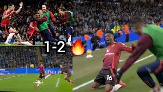 Scenes ,  Manchester United SHOCKS Man City at Etihad , Amad Diallo late goal seals ...