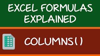 COLUMNS Formula in Excel