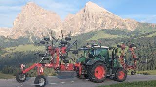 1 Schnitt 2024 | Grasernte in Südtirol | Fendt 313 + Mascar Rundballenpresse |