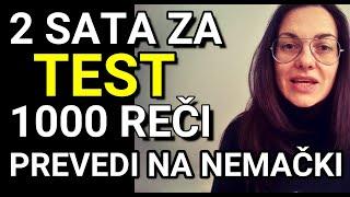 2 SATA DA ZAJEDNO PREVEDEMO 1000 REČI SA NAŠEG NA NEMAČKI- OD SKROZ LAKIH DO TEŠKIH REČI PO REDU