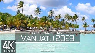 【4K】 Drone RAW Footage  This is VANUATU 2023  Port Vila  Champagne Beach  UltraHD Stock Video