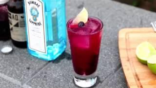 調酒 How to make a Blueberry Tom Collins cocktail by DRINKSMAP