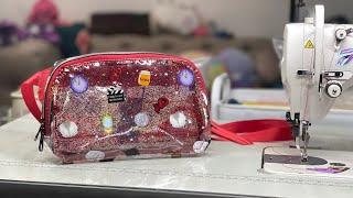 Sewing the Louie Waist Pack by Uh Oh Creations Clear with Glitter Shaker!