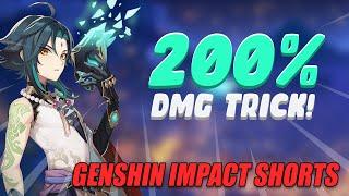 This Xiao trick lets you do 200% MORE DAMAGE - Genshin Impact #Shorts