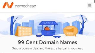 NAMECHEAP PROMO CODE 2023 - GET A DOMAIN FOR $0.99 