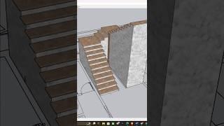 Staircase Design advance method inside Sketchup #viral #sketchup #cad