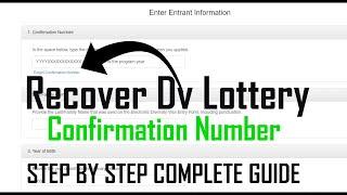How to Recover Electronic Diversity Visa Program Confirmation Number