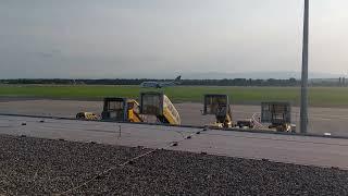 Abflug Boeing 747 von Flughafen Graz nach Los Angeles am 18.06.2023