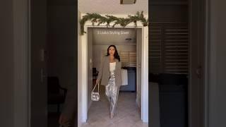 3 Winter Looks Styling Silver | Silver Pants | How To Style | #fashion #styleinspo