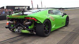 Modified Cars Accelerating - Super Kart, Golf 4 R30 Turbo, 900HP Huracan Twin Turbo, 1400HP Golf 2