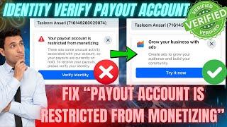 How To Fix “Payouts Are Currently On Hold.” | Identity Verification Payout on Facebook 2024 (Update)