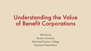 Understanding the Value of Benefit Corporations