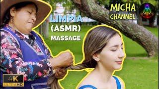 Relaxing massage and Energy Cleansing (limpia) by Mama Leonor with soft ASMR sounds to sleep