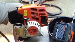 Stihl FS130 Decarbon Engine Maintenance & Valve Service