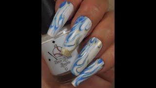 The Marvellous Marble Instagram Collaboration ~ Colors / Blue Silver White & Gold Manicures