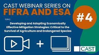 FIFRA/ESA Webinar #4 Developing and Adopting Economically Effective Mitigation Strategies