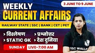 3 To 9 June 2024 Current Affairs | Weekly Current Affairs 2024 | Krati Mam Current Affairs