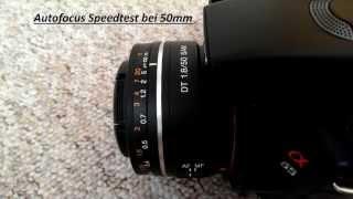 Autofocus Speedtest Sony DT 50mm F1.8 SAM