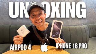 UNBOXING AIRPOD 4 AND IPHONE 16 PRO