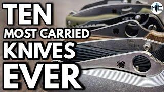 TOP 10 Most Carried Pocket Knives EVER