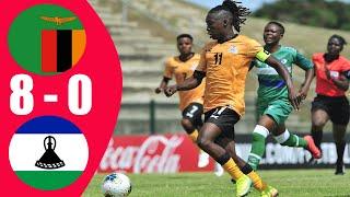 Zambia vs Lesotho 8 - 0  All Goals & Highlights COSAFA Women's Championship 2020