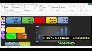 Excel stock trading  journal #stockmarkettrading #journalexcel