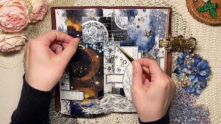 ASMR 다꾸 | 빛나는 겨울밤 다이어리 꾸미기 Journaling #srapbooking vintage collage ビンテージ コラージュ diary decorating