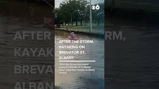 After the storm — kayaking on Brevator St, Albany