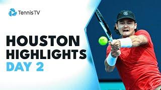 Garin Faces Dellien; Sock, Wolf & Giron Feature | Houston 2023 Day 2 Highlights