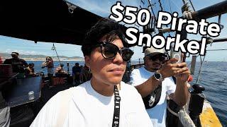 $50 All you can EAT Pirate Snorkel Tour in Cabo, Mexico 