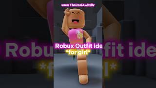 0 ROBUX BLACK OUTFIT IDEA FOR GIRL!  #shorts #free