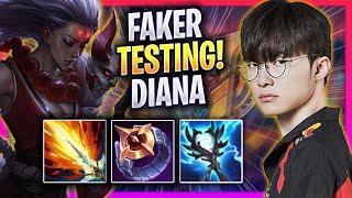 FAKER TESTING DIANA MID IN KOREA SOLOQ! - T1 Faker Plays Diana MID vs Camille! | Season 2024