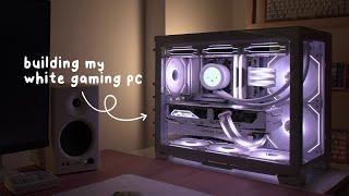 building an aesthetic gaming PC  lian li mini snow white | rgb showcase