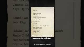 When work plans a staff team morale activity... #baldursgate #houseofhealing