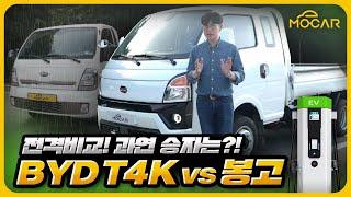 BYD T4K 강릉까지 340km 왕복 테스트!...포터,봉고EV와 비교 시승해보니!