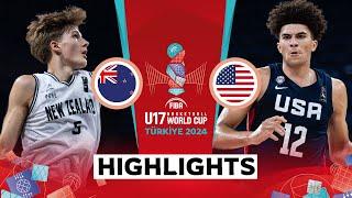 Semi-Finals: New Zealand  vs USA  | Highlights | FIBA U17 Basketball World Cup 2024