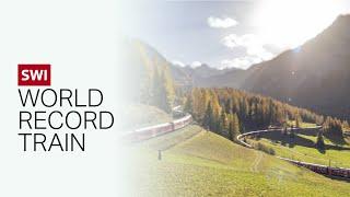 The world's longest passenger train through the Swiss alps