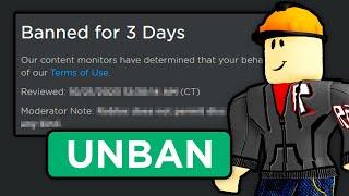 How To Get UNBANNED On Roblox! (2024)