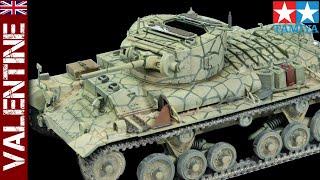 Valentine tank in Malta camouflage scheme (Tamiya 1/35 scale model kit)