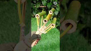 Simple Bamboo Slingshot With Bamboo #diy #craft #youtubeshorts #wood #bamboo