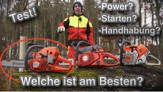 Husqvarna 572 XPG vs. Stihl MS 500i vs. Dolmar 7910! Der große Test!