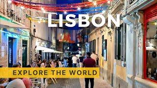  Walking in LISBON, Portugal | Bairro Alto Night Tour | 4K HDR 60fps