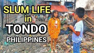THE FAMOUS BIGGEST SLUM in PHILIPPINES | EXTREME WALK at SLUM NARROW ALLEY in Tondo Manila [4K] 