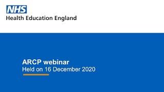 ARCP webinar