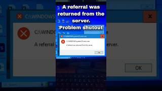 A referral was returned from the server. #tricks #windows #reels #Problem solved