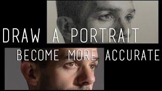 How to draw a portrait from a photo and become more accurate for life drawing